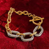 Miranda toggle link bracelet (two-tone)