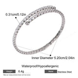 Modern wrap around bracelet gold/silver