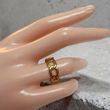 18K GP Cuban Link Adjustable ring