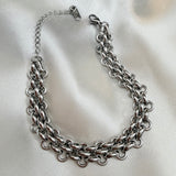 Vintage style link bracelet 18k gold/silver plated