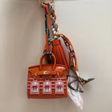 Mini House Bag Charm (orange)