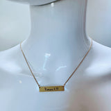 Romans 8:39 Gold Bar Necklace