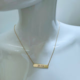 John 3:16 gold bar necklace