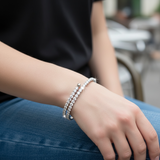 Modern wrap around bracelet gold/silver
