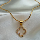 Hallow Clover x Serpentine Minimalist Open clover Necklace