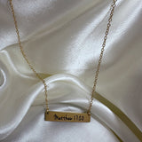 Matthew 17:20 Gold Bar Necklace