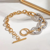 Miranda toggle link bracelet (two-tone)