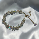 Crystal pearl bracelet