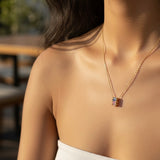 Multicolored gemstone necklace