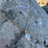 Pearl Tear drop gold necklace 18K GP