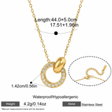 Round-pavè necklace