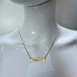 Philippians 4:13 Gold Bar Necklace