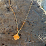 Magnificent gold clover necklace 18K GP
