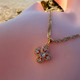 Crystal Clover 18K GP