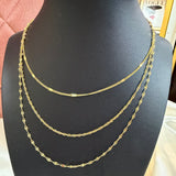 Madeline Minimalist 3 layered 18k gold plated necklace