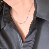 Michelle Beaded gold necklace 18-20”