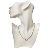 Ophelia O charm keeper necklace in gold