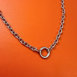 Ophelia O charm keeper necklace in silver