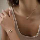 Round-pavè necklace