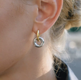 Margaux Two tone & gold circle hoop earrings
