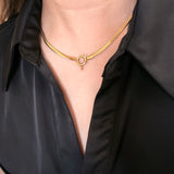 Michelle charm keeper snake necklace gold