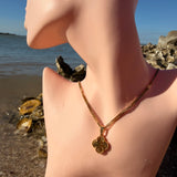 Magnificent gold clover necklace 18K GP