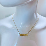 Matthew 17:20 Gold Bar Necklace