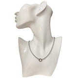 Ophelia O charm keeper necklace in silver