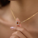 Round-pavè necklace