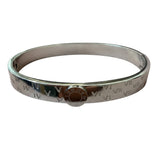 Raffia colored enamel Bangle (gold/silver)