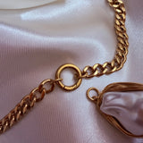 Hailey Pearl drop 18K gold plated Cuban Necklace