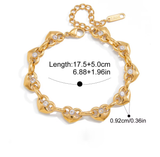 Diana heart chain bracelet