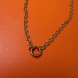 Ophelia O charm keeper necklace in gold