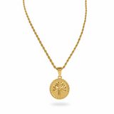 Shamrock Clover coin necklace
