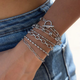 Toggle round bracelet 316L steel