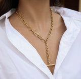 Lariat Y drop necklace