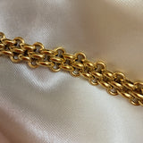 Vintage style link bracelet 18k gold/silver plated