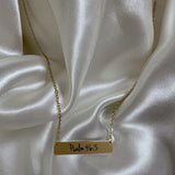 Psalm 46:5 gold bar necklace