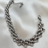 Vintage style link bracelet 18k gold/silver plated