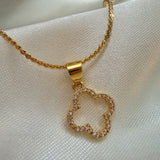 Hallow Clover x Serpentine Minimalist Open clover Necklace