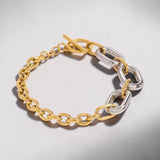 Miranda toggle link bracelet (two-tone)