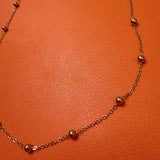 Michelle Beaded gold necklace 18-20”