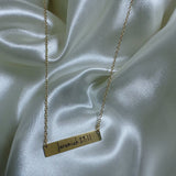 Jeremiah 29:11 gold bar necklace