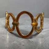 18K GP Oval loop Adjustable Ring