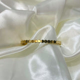Lux Honeycomb-style bangle 18K GOLD PLATED STEEL