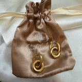 Margaux Two tone & gold circle hoop earrings