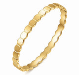 Lux Honeycomb-style bangle 18K GOLD PLATED STEEL