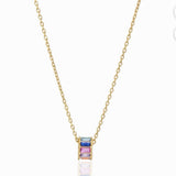 Multicolored gemstone necklace