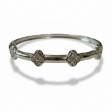 Diamond clover bangle