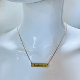 Matthew 28:20 Gold Bar Necklace